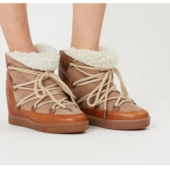 Isabel Marat nowles shearling-lined snow boots $810 Size 38 Box and Dust Bags - Picture 1 of 8